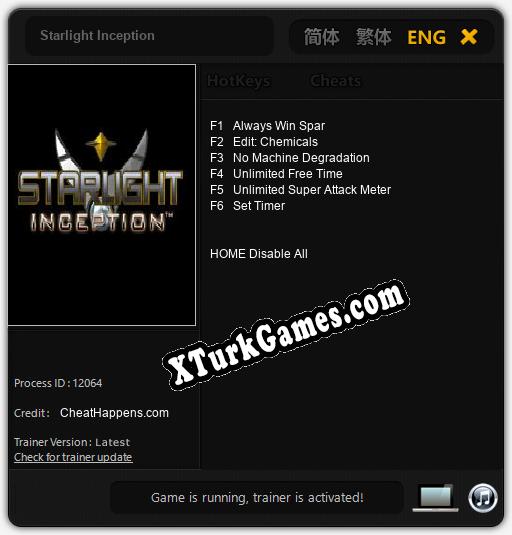 İçin Trainer’ı Çıktı Starlight Inception [v1.0.4]