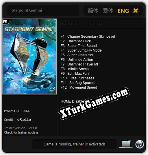 İçin Trainer’ı Çıktı Starpoint Gemini [v1.0.7]