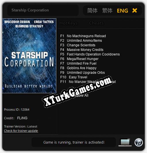 Starship Corporation: Trainer’ı (V1.0.44)