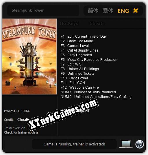 Steampunk Tower: Cheats, Trainer +14 [CheatHappens.com]