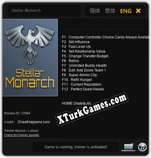 Stellar Monarch: Cheats, Trainer +12 [CheatHappens.com]