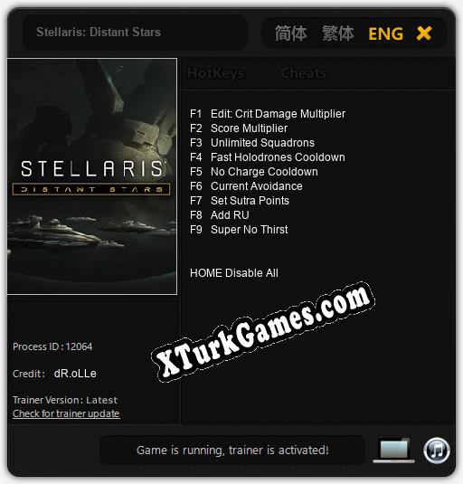 Stellaris: Distant Stars: Trainer +9 [v1.9]