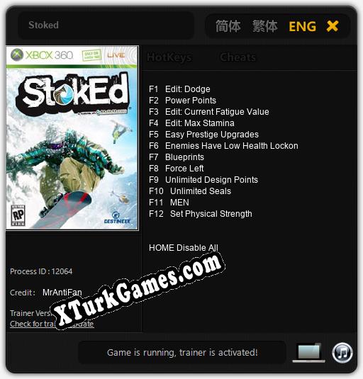 Stoked: Trainer’ı (V1.0.83)