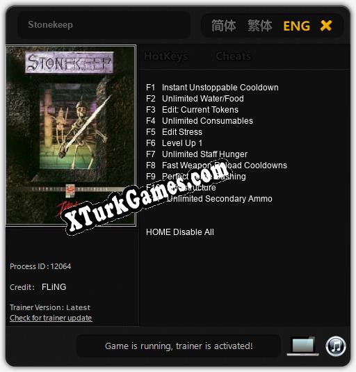 İçin Trainer’ı Çıktı Stonekeep [v1.0.3]