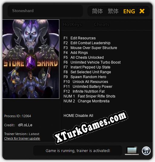 Stoneshard: Trainer’ı (V1.0.62)