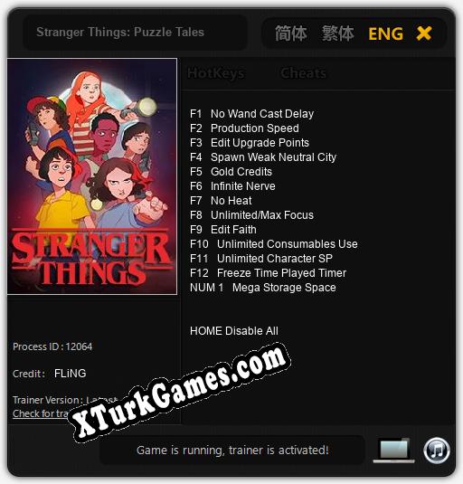 Stranger Things: Puzzle Tales: Trainer +13 [v1.4]