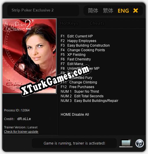 Strip Poker Exclusive 2: Trainer +15 [v1.6]
