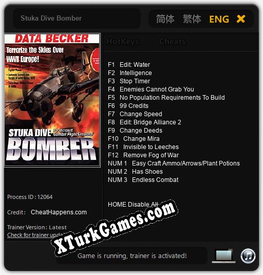 Stuka Dive Bomber: Trainer’ı (V1.0.92)