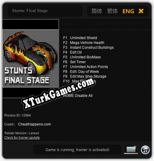 Stunts: Final Stage: Cheats, Trainer +10 [CheatHappens.com]