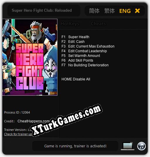 Super Hero Fight Club: Reloaded: Trainer’ı (V1.0.93)