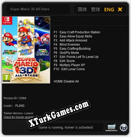 Super Mario 3D All-Stars: Trainer’ı (V1.0.55)