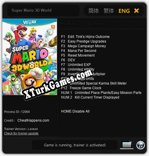 Super Mario 3D World: Trainer +14 [v1.2]