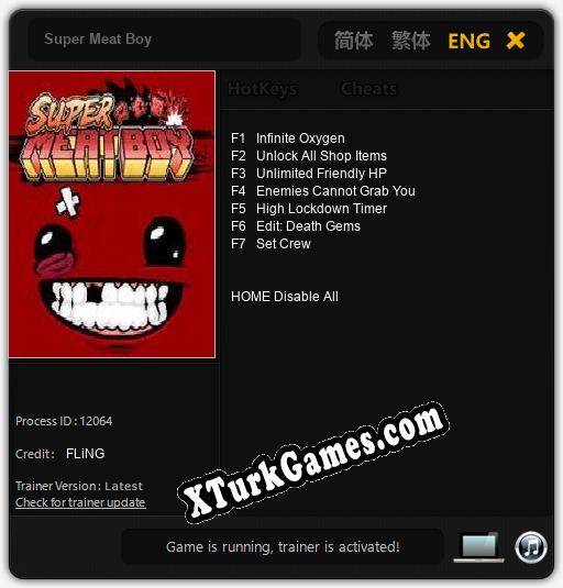 Super Meat Boy: Trainer’ı (V1.0.29)