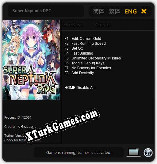 Super Neptunia RPG: Trainer +8 [v1.4]