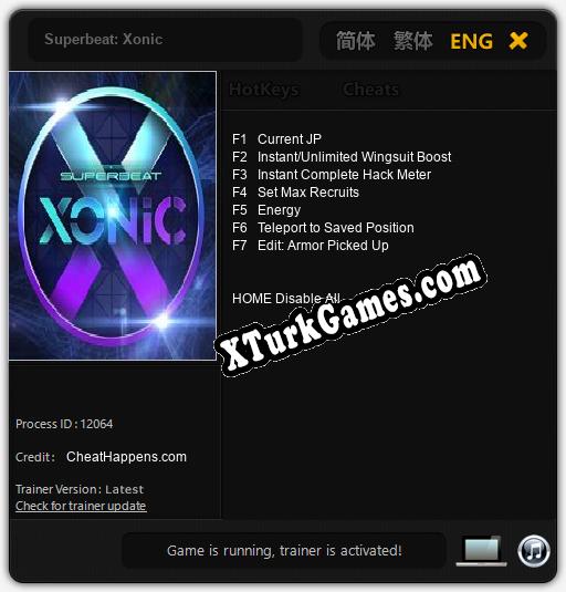 Superbeat: Xonic: Trainer +7 [v1.3]