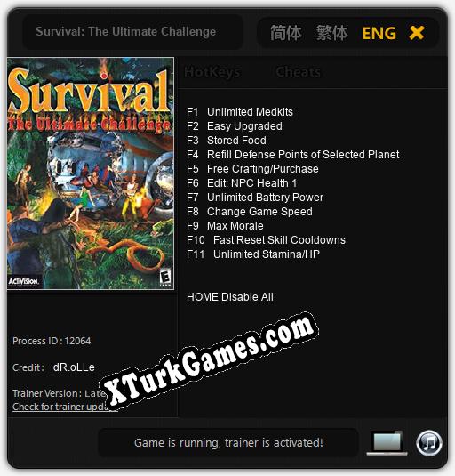 Survival: The Ultimate Challenge: Cheats, Trainer +11 [dR.oLLe]