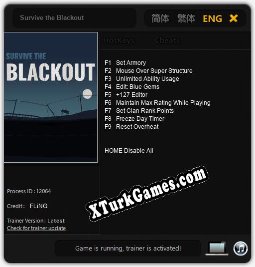 Survive the Blackout: Trainer +9 [v1.3]