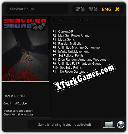 Survivor Squad: Trainer +11 [v1.8]