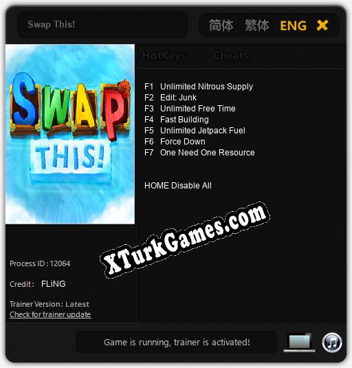 İçin Trainer’ı Çıktı Swap This! [v1.0.7]