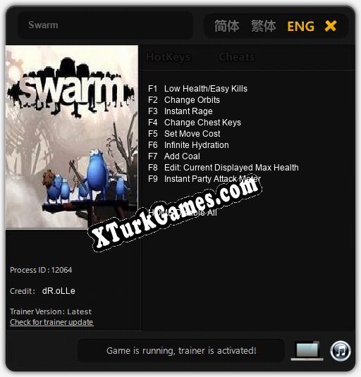 Swarm: Trainer +9 [v1.9]