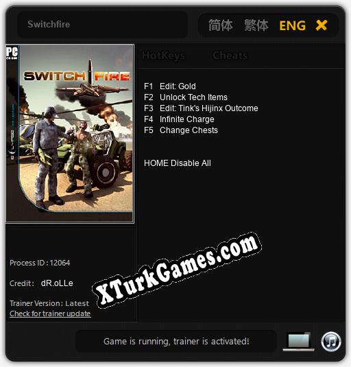 Switchfire: Trainer’ı (V1.0.4)