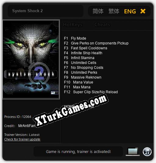 System Shock 2: Trainer +12 [v1.9]