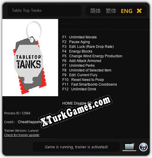 Table Top Tanks: Cheats, Trainer +12 [CheatHappens.com]