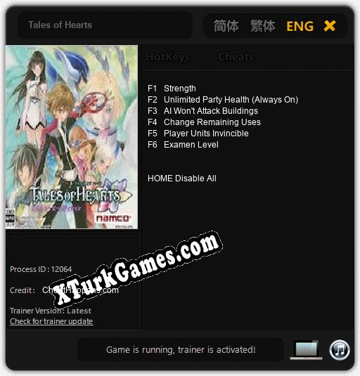 Tales of Hearts: Cheats, Trainer +6 [CheatHappens.com]