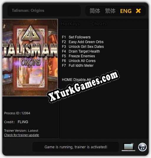 Talisman: Origins: Trainer +7 [v1.7]