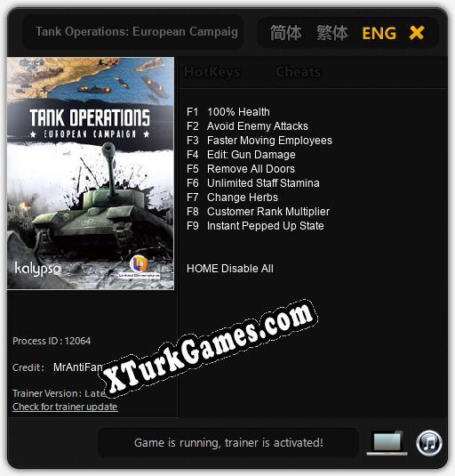 Tank Operations: European Campaign: Trainer +9 [v1.7]
