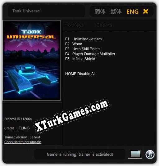 Tank Universal: Cheats, Trainer +5 [FLiNG]