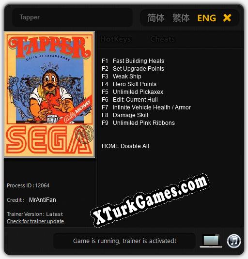 İçin Trainer’ı Çıktı Tapper [v1.0.3]