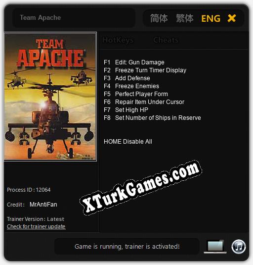 İçin Trainer’ı Çıktı Team Apache [v1.0.1]