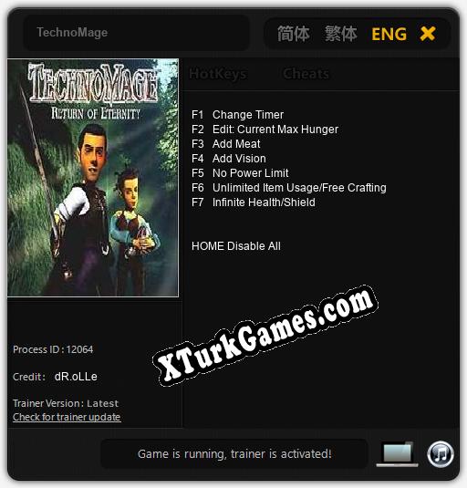 TechnoMage: Trainer’ı (V1.0.1)