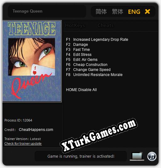 Teenage Queen: Cheats, Trainer +8 [CheatHappens.com]