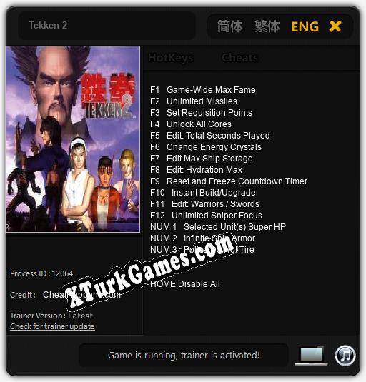 Tekken 2: Trainer +15 [v1.4]