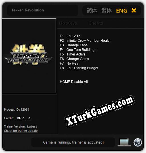 Tekken Revolution: Cheats, Trainer +8 [dR.oLLe]