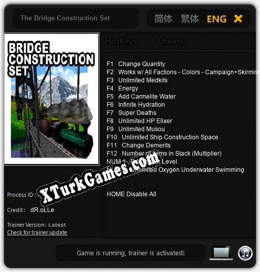 The Bridge Construction Set: Trainer +14 [v1.7]