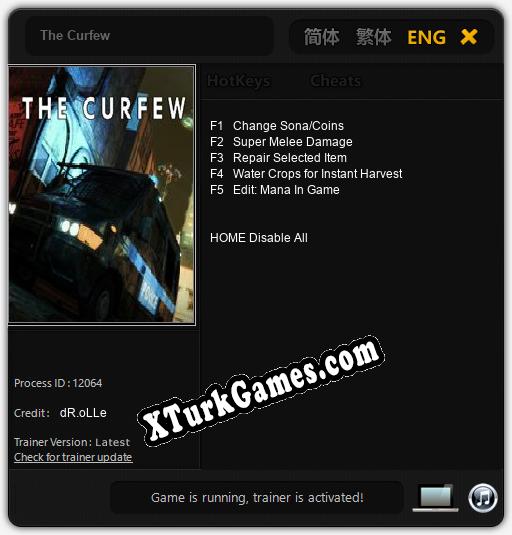 The Curfew: Trainer +5 [v1.6]