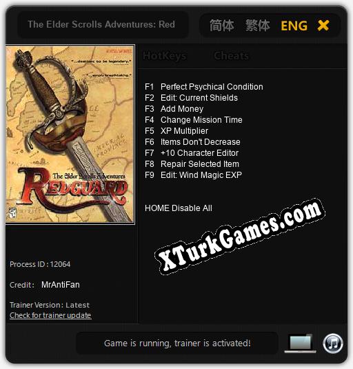 The Elder Scrolls Adventures: Redguard: Trainer’ı (V1.0.68)