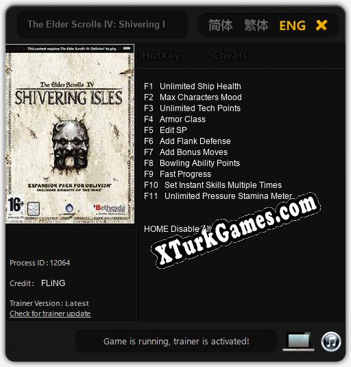 The Elder Scrolls IV: Shivering Isles: Cheats, Trainer +11 [FLiNG]