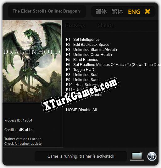 The Elder Scrolls Online: Dragonhold: Cheats, Trainer +12 [dR.oLLe]