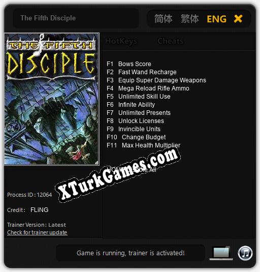 The Fifth Disciple: Trainer +11 [v1.2]