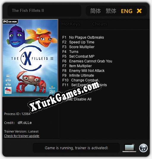 The Fish Fillets II: Trainer +11 [v1.7]