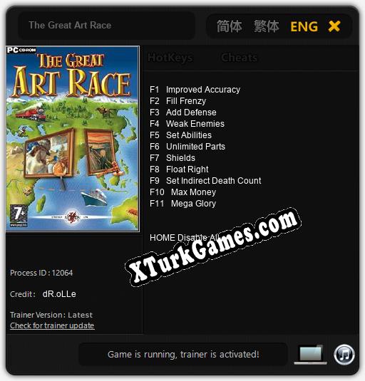 The Great Art Race: Cheats, Trainer +11 [dR.oLLe]