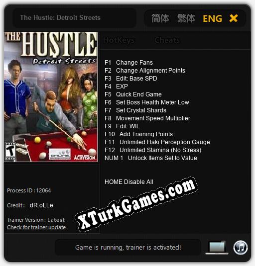The Hustle: Detroit Streets: Cheats, Trainer +13 [dR.oLLe]