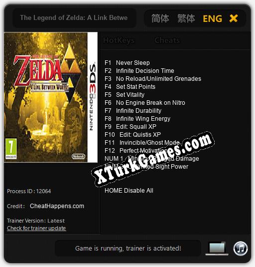 The Legend of Zelda: A Link Between Worlds: Trainer +14 [v1.6]