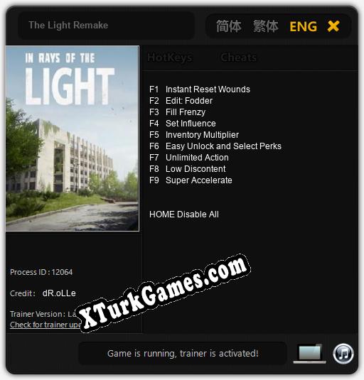 İçin Trainer’ı Çıktı The Light Remake [v1.0.8]
