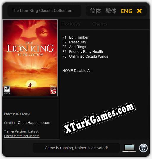 The Lion King Classic Collection: Cheats, Trainer +5 [CheatHappens.com]