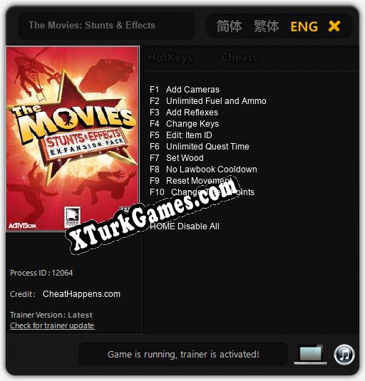 The Movies: Stunts & Effects: Cheats, Trainer +10 [CheatHappens.com]